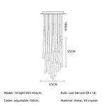 Gold Led G9 Pendant Chandelier for Modern Villa Stairs & Home Decor