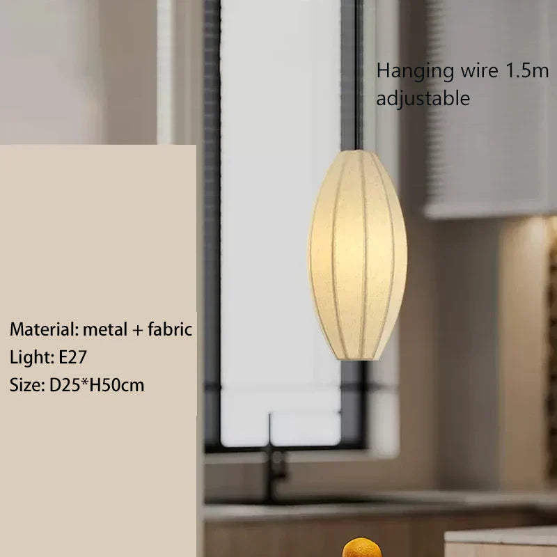 Nordic Silk Chandelier LED Pendant Lights for Home Dining Room