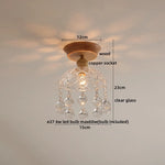 Wood Glass LED Ceiling Lamp Modern Plafondlamp for Home Restaurant Living Room