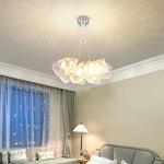 Iced Crystal Chandeliers: Nordic Milan LED Hanging Lights for Living Room