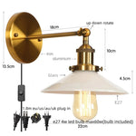 LED Wall Lights: Industrial Style Bedside Lamp for Kitchen, Reading, Cafe - White Class