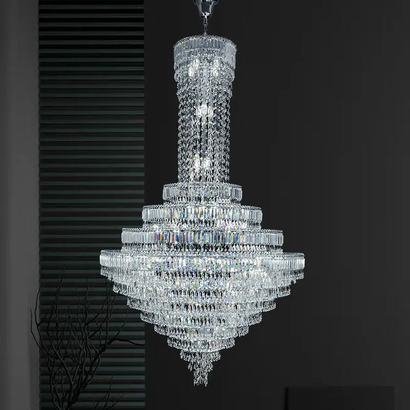 Crystal Chandelier: Luxury Modern Staircase & Living Room, Hotel & Villa Lighting