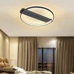 Luxe Copper Ceiling Light: Circular Minimalist Bedroom Lamp for Elegant Style
