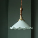 Glass LED Pendant Flower Lampshade for Bedroom & Living Room Decor