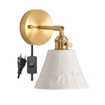 Elk Ceramic LED Wall Sconce, Nordic Copper Pull Chain Mirror Light