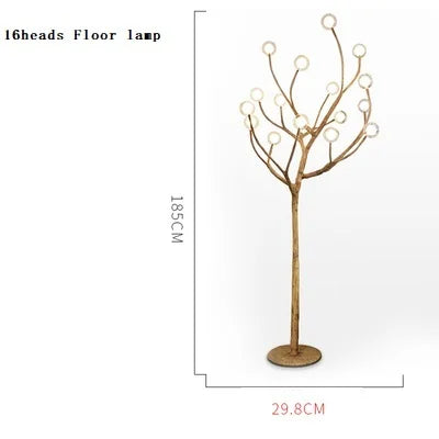 Retro LED Chandelier Living Room Study Bedroom Art Brown Pendant Light