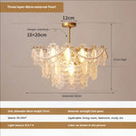 Cream Wind Crystal Chandelier - Elegant French Design for Luxury Living Spaces