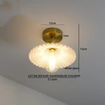 Amber Glass LED Ceiling Lights Modern Home Lighting Copper Socket