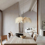 Flower Chandelier Pendant Light with E27 Bulb for Living Dining Room