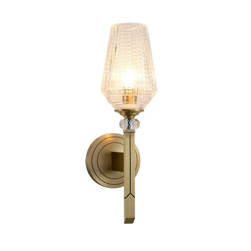 Crystal Copper Wall Lamp for Luxe Home Decor