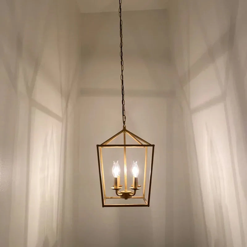 Metal Frame Chandelier Pendant Lights Minimalism Indoor LED Lighting