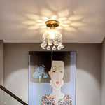 Crystal Glass LED Ceiling Lamp Modern Luxury Interior Lighting Fixture