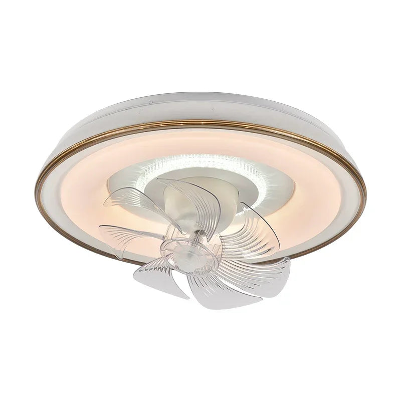 LED Fan Lights Ceiling Lamp with Remote Control - Three Colors, Dimmable for Bedroom-Living Room