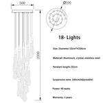 LED Crystal Chandelier for Home Decor & Lighting - Modern & Elegant Ceiling Light