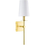Rustic Industrial Wall Sconce with Textile Shade and LED Lights