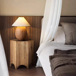 Wooden Mushroom Desk Lamp Black Engraved Table Light for Office Décor