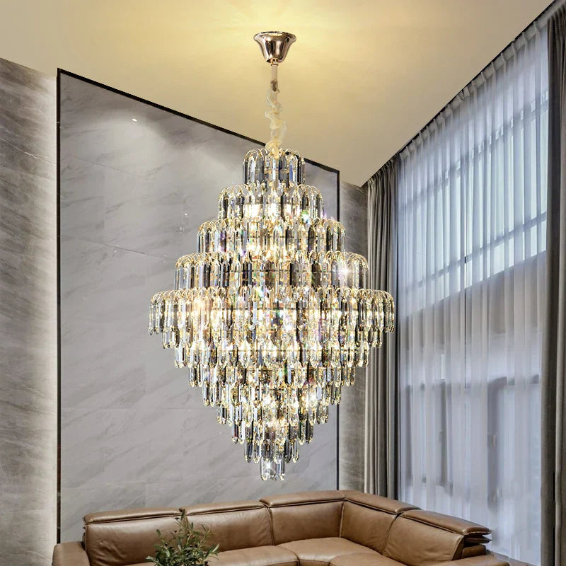 Designer LED Crystal Chandelier for Luxury Villas, Hotels & Restaurants
