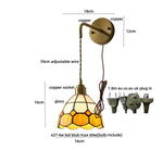 Tiffany Glass Wall Sconce LED Light for Modern Decor