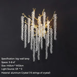 Crystal Metal Chandelier: Elegant Luxury Hanging Lamp for Home Hotel Decor