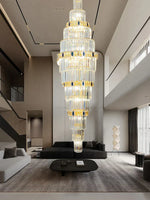 Nordic Modern Luxury Crystal Ceiling Chandelier for Foyer Hotel Stairwell Villa