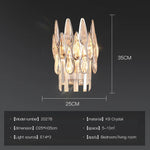 Crystal LED Chandelier | Long Stairway Villa Light | Modern Luxury Post Lamp