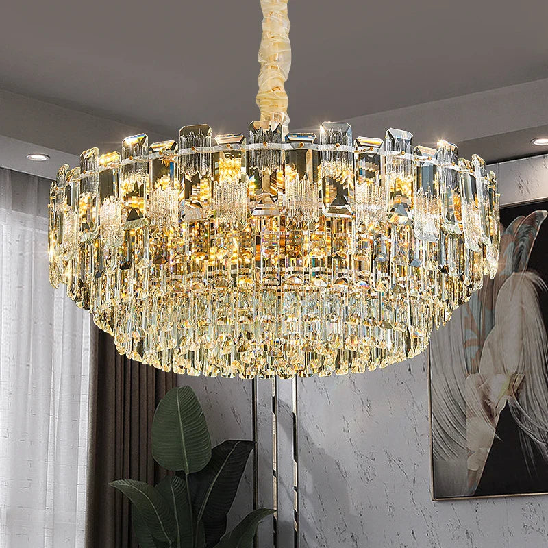 Crystal Light Chandelier: Luxury European Livingroom Lamp 2024 Collection