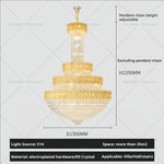 Postmodern Crystal Chandelier for Luxury Living Room and Hotel Lobby