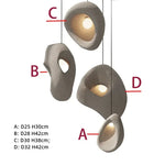 Wabi-sabi Resin Pendant Chandelier | Nordic Villa Stair Decor Droplight