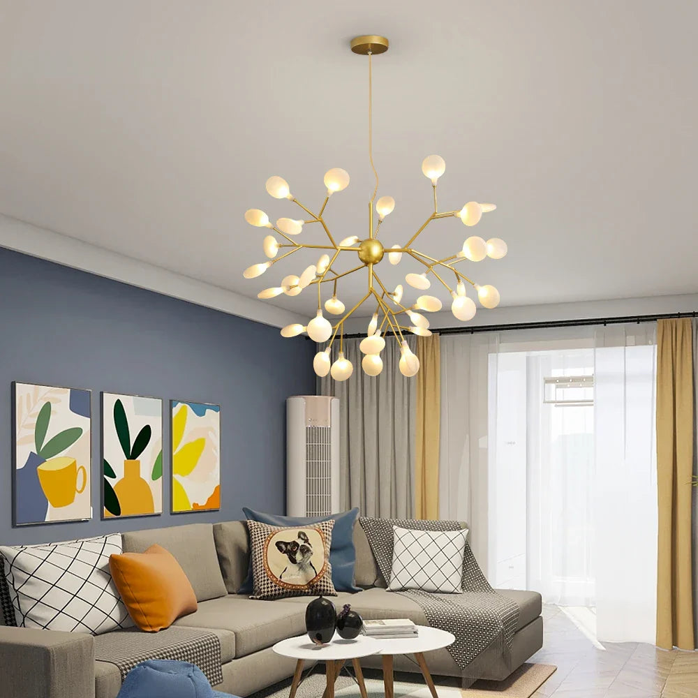 Firefly Ceiling Chandelier Pendant Lamp with G4 LED Lights for Home Décor