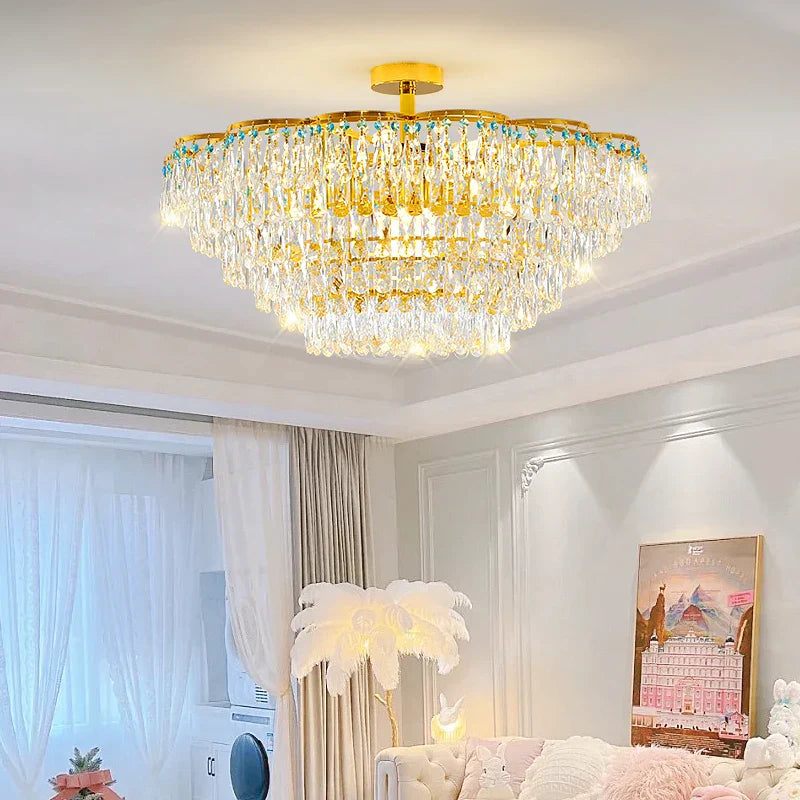 Crystal Light: Elegant Chandelier for Living Room, Dining Room & Bedroom