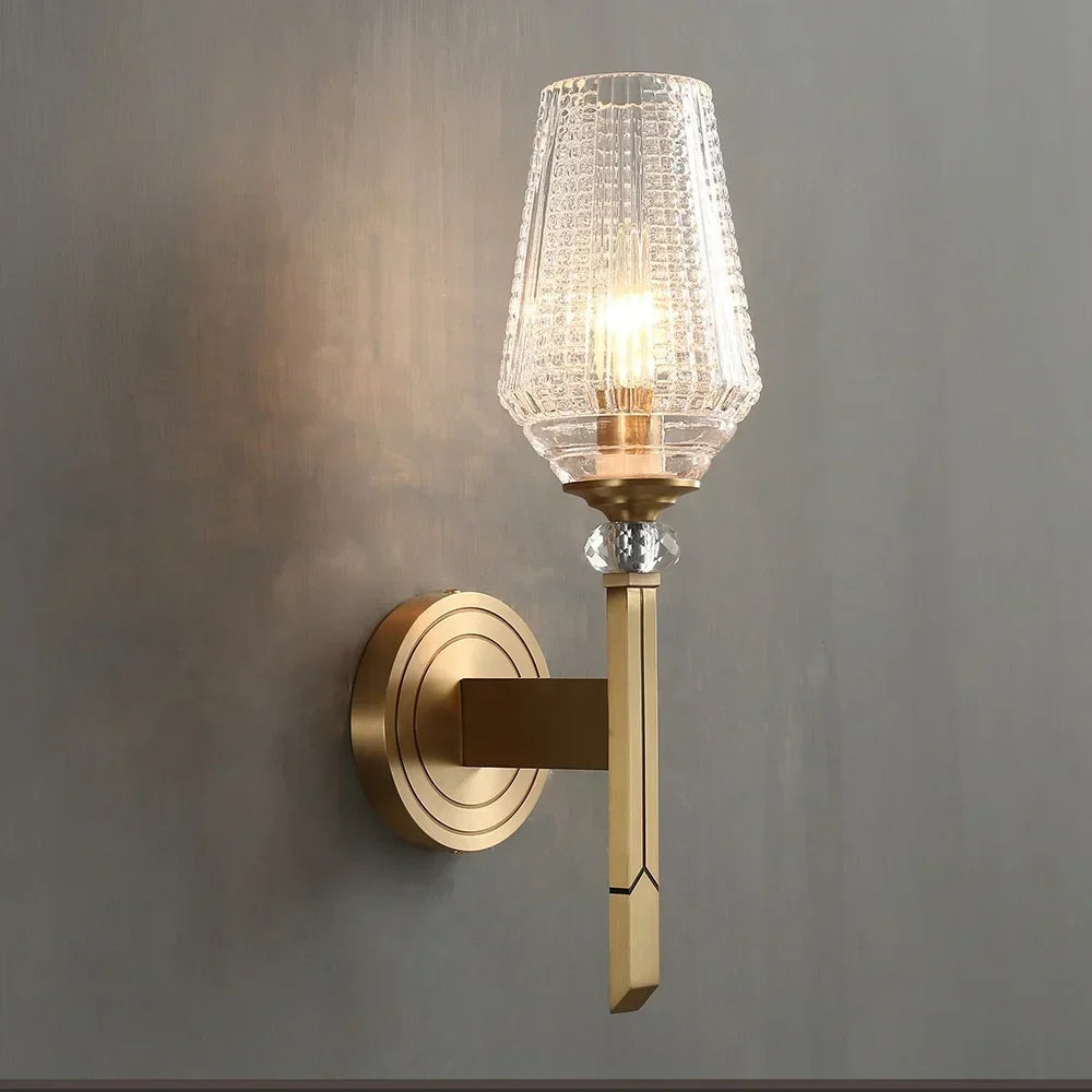 Crystal Copper Wall Lamp for Luxe Home Decor