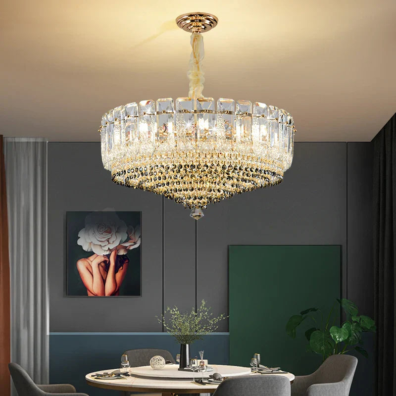 Crystal Light Chandelier: Modern Elegance for Living Room, Bedroom, Dining Room