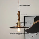 Wood Copper LED Pendant Light - Nordic Hanging Lamp for Bedroom Dining Hallway