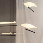 Postmodern Eaves Tile Chandelier LED Pendant Lamp for Designer Restaurant Bar Café