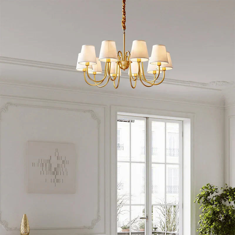 Copper American Chandelier: Modern Luxury for Living Room, Bedroom, and Restaurant
