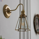 Blue Flower Glass LED Wall Sconce Vintage Style Stair Lights