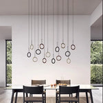 Metal Ring Pendant Lamp Italian Designer Restaurant Bar Studio Decor