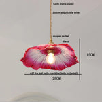 Yellow Glass LED Pendant Lights with Adjustable Hanging Lamp