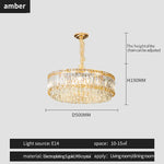 Crystal Chandelier: Elegant Modern Lighting for Living Room, Bedroom, and Restaurant.