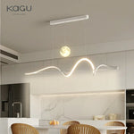 LED Pendant Light - Modern White/Black Long Line for Home, Restaurant, Office