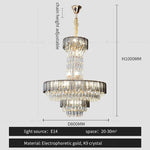 Crystal Chandelier: Postmodern Multi-layer Luxury for Living Room, Hotel Lobby, and Villa