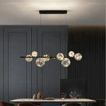 Modern Dimmable Metal Pendant Lights with Glass Globe for Dining Room & Bar