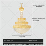 Postmodern Crystal Chandelier for Luxury Living Room and Hotel Lobby