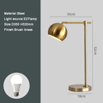 Gold Vintage Industrial Desk Lamp LED Nightstand Light
