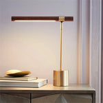Wood Grain LED Desk Lamp for Hotel Art Decoration & Study