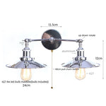 Afralia™ Dual Head LED Wall Light Pink Industrial Bedside Lamp