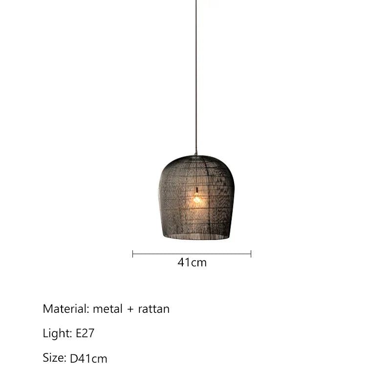 Rattan LED Pendant Lights for Dining Room, Bar, and Bedroom