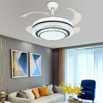 LED Ceiling Fan with Remote Control, Modern ABS Blades, 110V 220V