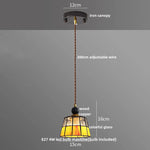 Afralia™ Square LED Pendant Light Wood Glass Modern Home Lighting