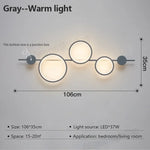 Minimalist Nordic Black LED Wall Sconce for Bedroom & Living Room